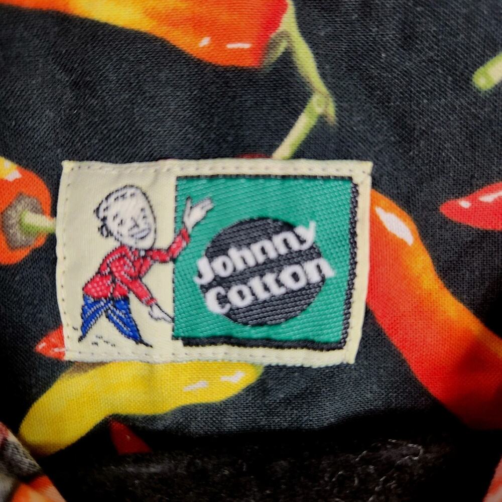 Vtg Johnny Cotton Hot Chili Peppers Button Down Shirt Mens Sz M Long Sleeve USA - Picture 6 of 11
